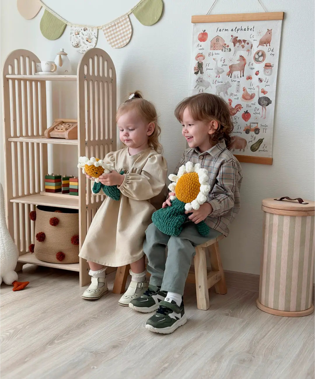 Margarita Grande de Crochet Hecha a Mano – Peluche Floral XXL (45 cm )