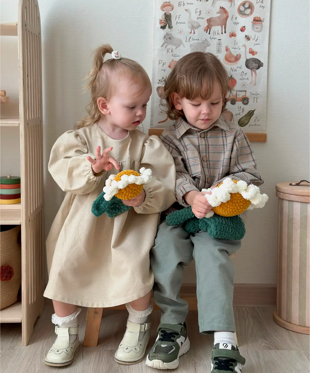 Margarita Grande de Crochet Hecha a Mano – Peluche Floral XXL (45 cm )