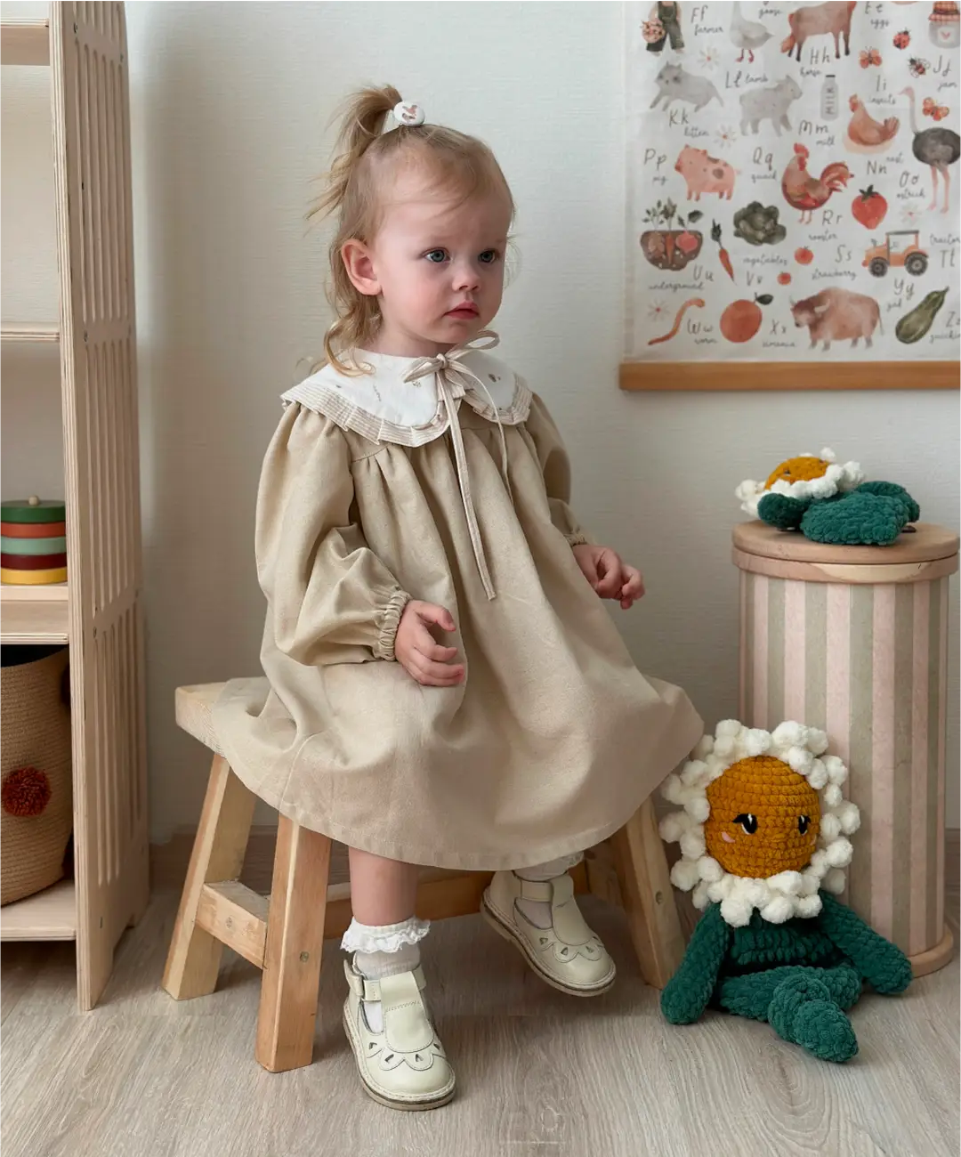 Margarita Grande de Crochet Hecha a Mano – Peluche Floral XXL (45 cm )